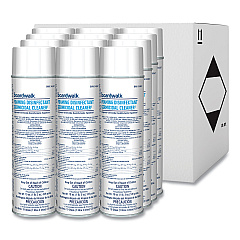 Boardwalk Foaming Disinfectant Germicidal Cleaner, Flowery Scent, 19 oz Aerosol Can, 12/Carton (BWK343ACT)