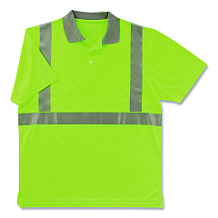 ergodyne GloWear 8295 Class 2 Hi-Vis Polo Shirt, Medium, Lime (21643)