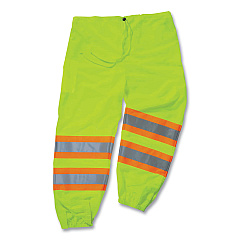ergodyne GloWear 8911 Class E Two-Tone Pants, 4X-Large/5X-Large, Lime (22969)