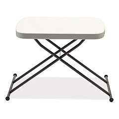 Alera Height-Adjustable Personal Folding Table, Rectangular, 25.6" x 17.7" x 19" to 28", White Top, Dark Gray Legs (ALE65604N)
