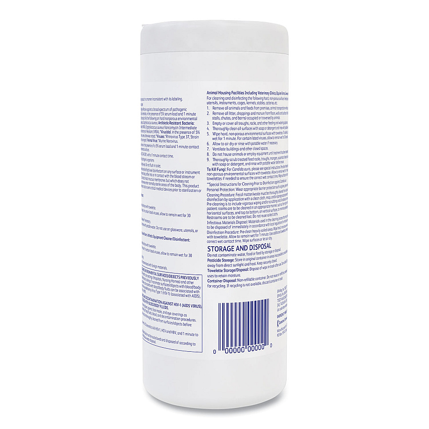 Diversey Oxivir 1 Wipes, 7 x 8, 60/Canister, 12/Carton (100850922)