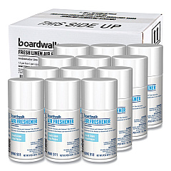 Boardwalk Metered Air Freshener Refill, Fresh Linen Scent Refill, 7 oz Aerosol Can, 12/Carton (BWK911)