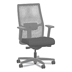 HON Ignition 2.0 Reactiv Mid-Back Task Chair, 17.25" to 21.75" Seat Height, Black Fabric Seat, Black Back (I2MRL2BC10TK)