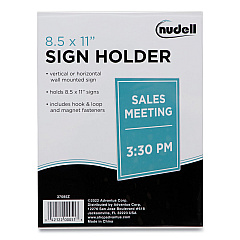 NuDell Clear Plastic Sign Holder, All-Purpose, 8.5 x 11 (37085Z)