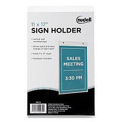 NuDell Clear Plastic Sign Holder, Wall Mount, 11 x 17 (38017Z)