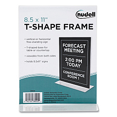 NuDell Clear Plastic Sign Holder, Stand-Up, 8.5 x 11 (38020Z)