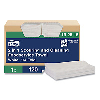 Tork 2 in 1 Wiper, 1-Ply, 13" x 21", White, 120/Carton (192815)