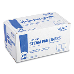 AmerCareRoyal Steam Pan Liners for 1/2-Size Pans, Includes Twist-Ties, 17" x 23.5", Clear, 250/Carton (SPL2417)
