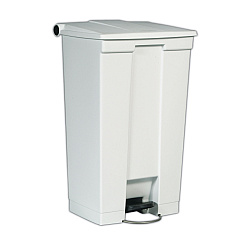 Rubbermaid Commercial Legacy Step-On Receptacle, 23 gal, Plastic, White (FG614600WHT)