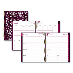 Blue Sky Gili Weekly/Monthly Planner, Gili Jewel Tone Artwork, 11 x 8.5, Plum Cover, 12-Month (Jan to Dec): 2023 (117889)