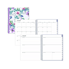 Blue Sky Laila Create-Your-Own Cover Weekly/Monthly Planner, Wildflower Artwork, 11 x 8.5, Purple/Blue/Pink, 12-Month (Jan-Dec): 2023 (137273)