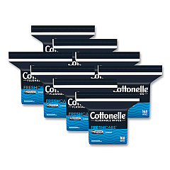 Cottonelle Fresh Care Flushable Cleansing Cloths, 5 x 7.25, White, 168/Pack, 8 Packs/Carton (10358CT)