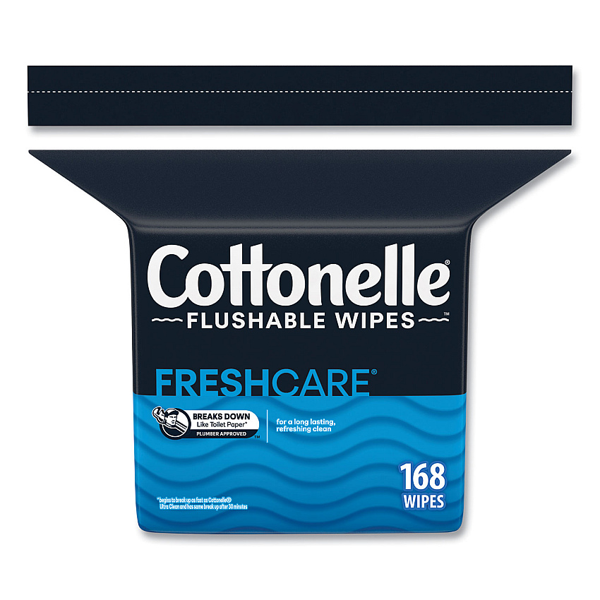 Cottonelle Fresh Care Flushable Cleansing Cloths, 5 x 7.25, White, 168/Pack (10358EA)