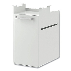 HON Fuse Undermount Storage Pedestal, 1 Shelf/1 Cubby, Left/Right Orientation, White, 10 x 14.37 x 20 (HAUFHR15PJWL)