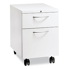 HON Flagship Mobile Pedestal, Left/Right, 2-Drawer: Box/File, Letter, White, 15 x 22.88 x 22 (15923ALPJW)