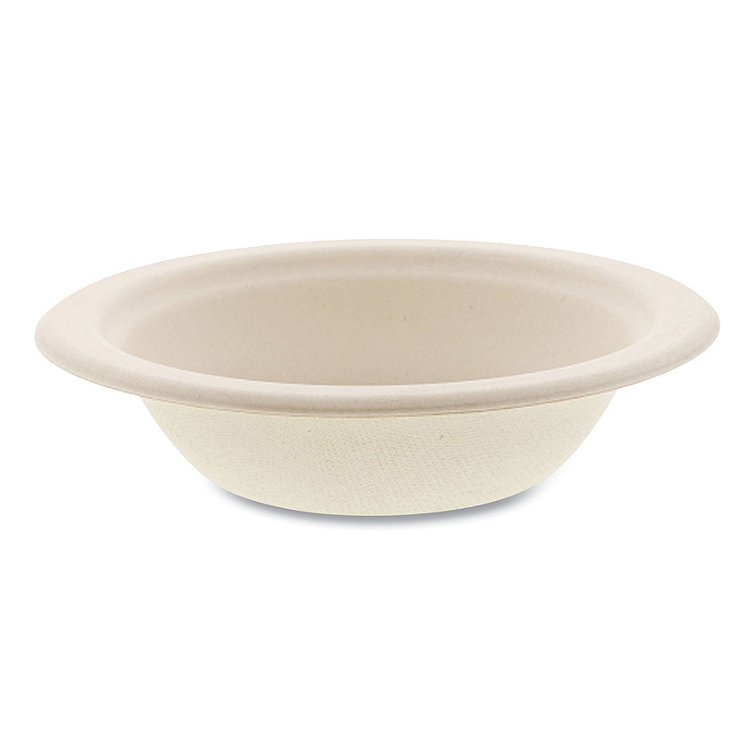 Boardwalk Bagasse PFAS-Free Dinnerware, Round Bowl, 12 oz, Tan, 1,000/Carton (BWKBOWL12NPFA)