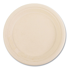 Boardwalk Bagasse PFAS-Free Dinnerware, Plate, 9" dia, Tan, 500/Carton (BWKPLATE9NPFA)