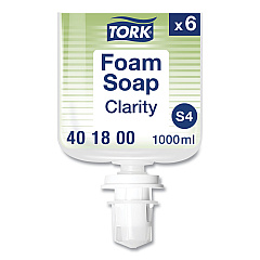 Tork Clarity Hand Soap, Unscented, 1 L Refill, Clear, 6/Carton (401800)