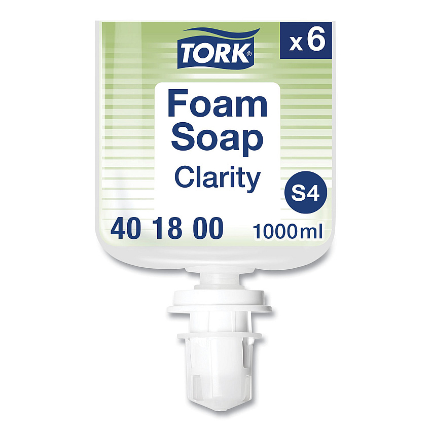 Tork Clarity Hand Soap, Unscented, 1 L Refill, Clear, 6/Carton (401800)