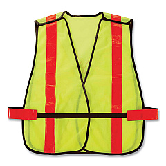 ergodyne GloWear 8080BAX Non-Certified X-Back Hi-Vis Safety Vest, Polyester, One Size Fits Most, Lime/Orange (26040)