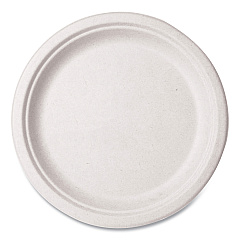 Vegware Nourish Molded Fiber Tableware, Compostable, Plate, 10" Diameter, White, 500/Carton (WH10)