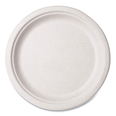 Vegware Nourish Molded Fiber Tableware, Compostable, Plate, 10" Diameter, White, 500/Carton (WH10)