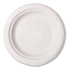 Vegware Molded Fiber Tableware, Compostable, Plate, 6" Diameter, White, 1,000/Carton (WHBRG06)