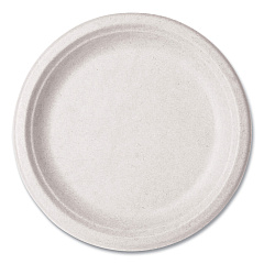 Vegware Nourish Molded Fiber Tableware, Compostable, Plate, 9" Diameter, White, 500/Carton (WH09)