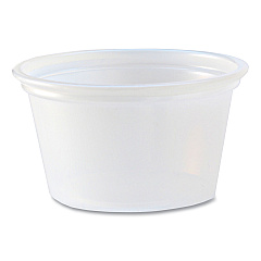 Fabri-Kal Portion Cups, 0.75 oz, Translucent, 125/Sleeve, 20 Sleeve/Carton (PC075)