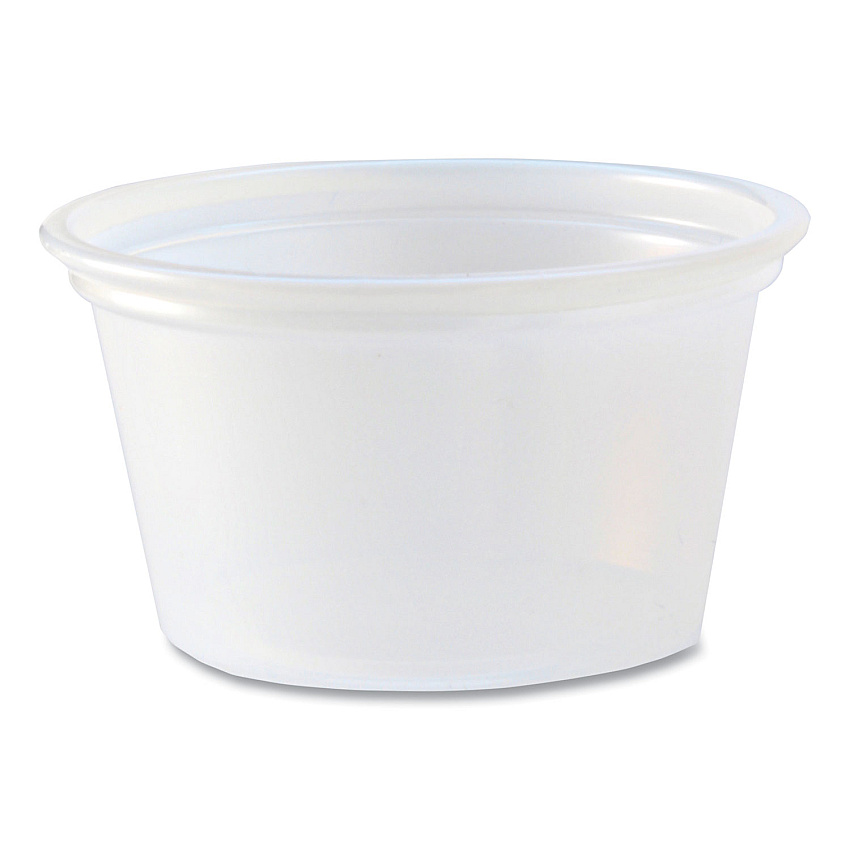 Fabri-Kal Portion Cups, 0.75 oz, Translucent, 125/Sleeve, 20 Sleeve/Carton (PC075)