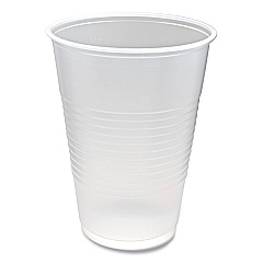 Fabri-Kal RK Ribbed Cold Drink Cups, 10 oz, Clear, 100/Sleeve, 25 Sleeves/Carton (RK10)