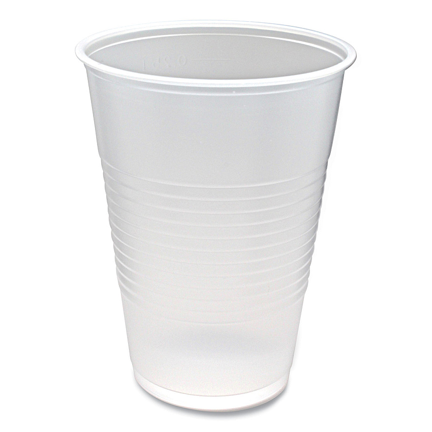 Fabri-Kal RK Ribbed Cold Drink Cups, 10 oz, Clear, 100/Sleeve, 25 Sleeves/Carton (RK10)