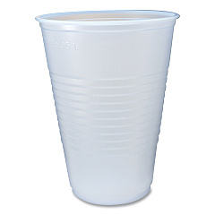 Fabri-Kal RK Ribbed Cold Drink Cups, 14 oz, Clear, 50/Sleeve, 20 Sleeves/Carton (RK14)