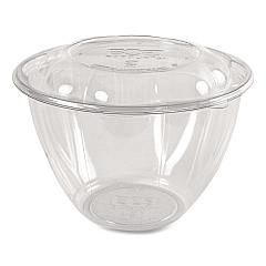 Eco-Products Renewable and Compostable Salad Bowls with Lids, 48 oz, Clear, Plastic, 150/Carton (EPSB48)