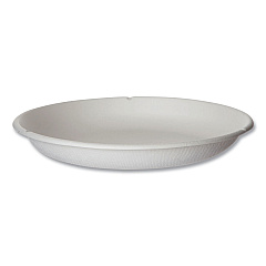 Eco-Products WorldView Renewable and Compostable Sugarcane Containers, 9" Diameter x 1.4"h, White, 400/Carton (EPSCR9)
