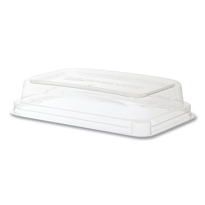 Eco-Products WorldView 100% Recycled Content Lid, 7.5 x 5 x 1.6, Clear, 400/Carton (EPSCRC16LID)