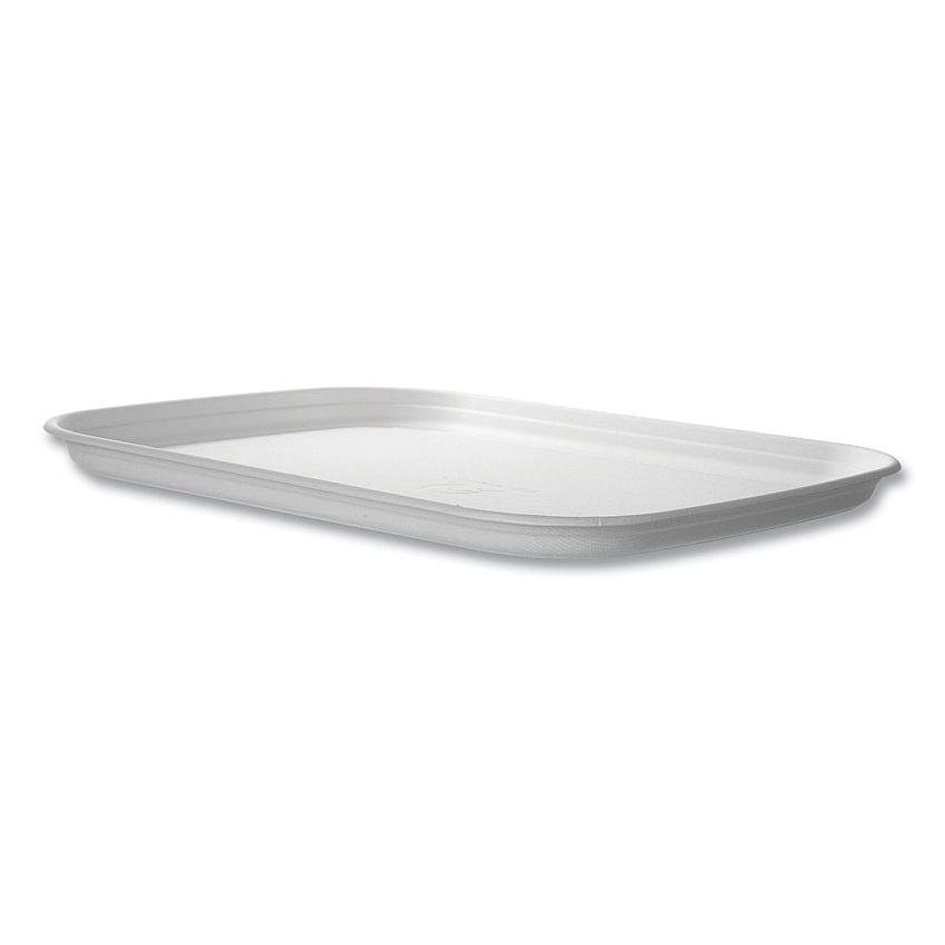 Eco-Products Regalia Renewable and Compostable Sugarcane Tray, 13 x 17 x 1.3, White, 100/Carton (EPSCTR1317)