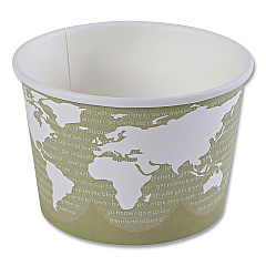 Eco-Products World Art Renewable and Compostable Food Container, 16 oz, 4.05" Diameter x 3"h, Seafoam, 25/Pack, 20 Packs/Carton (EPBSC16WA)