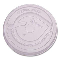 Eco-Products GreenStripe Renewable and Compost Cold Cup Flat Lids, Fits 9 oz to 24 oz Cups, Clear, 100/Pack, 10 Packs/Carton (EPFLCC)