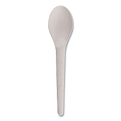 Eco-Products Plantware Compostable Cutlery, Spoon, 6", Pearl White, 50/Pack, 20 Pack/Carton (EPS013)