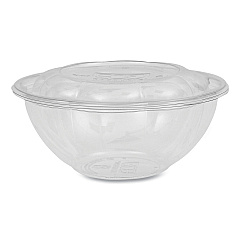 Eco-Products Renewable and Compostable Salad Bowls with Lids, 24 oz, Clear, 50/Pack, 3 Packs/Carton (EPSB24)