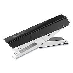 Fellowes LX890 Handheld Plier Stapler, 40-Sheet Capacity, 0.25"; 0.31" Staples, Black/White (5014801)