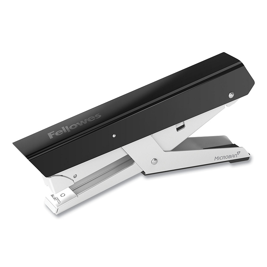 Fellowes LX890 Handheld Plier Stapler, 40-Sheet Capacity, 0.25"; 0.31" Staples, Black/White (5014801)