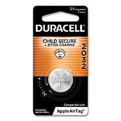 Duracell Lithium Coin Batteries With Bitterant, 2032 (DL2032BEA)