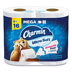 Charmin Ultra Soft Bathroom Tissue, Septic Safe, 2-Ply, White, 224 Sheets/Roll, 4 Rolls/Pack (08806PK)