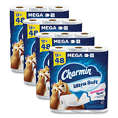Charmin Ultra Soft Bathroom Tissue, Mega Roll, Septic Safe, 2-Ply, White, 224 Sheets/Roll, 12 Rolls/Pack (08813PK)