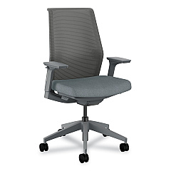 HON Cipher Mesh Back Task Chair, Supports Up to 300 lb, 15" to 20" Seat Height, Basalt Seat, Charcoal Back, Charcoal Base (CRTHSCA25LSS)