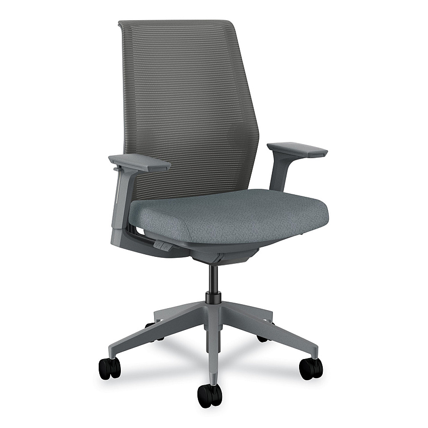 HON Cipher Mesh Back Task Chair, Supports Up to 300 lb, 15" to 20" Seat Height, Basalt Seat, Charcoal Back, Charcoal Base (CRTHSCA25LSS)