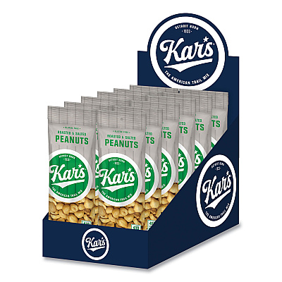 Kar's Peanuts, Salted, 2.5 oz Packet, 12/Box (SN08237)