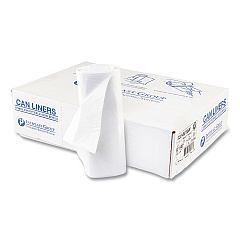 Inteplast Group High-Density Interleaved Commercial Can Liners, 33 gal, 16 microns, 33" x 40", Clear, 250/Carton (S334016N)